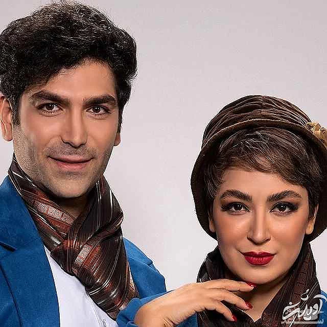 ست پالتوی لاکچری و خوشرنگ فریبا طالبی با همسرش